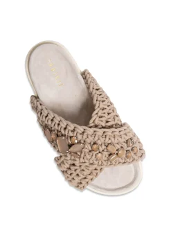 INUIKII SANDAL WOVEN STONES TAUPE