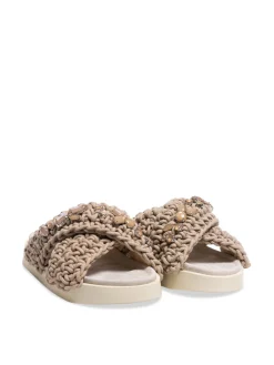 INUIKII SANDAL WOVEN STONES TAUPE