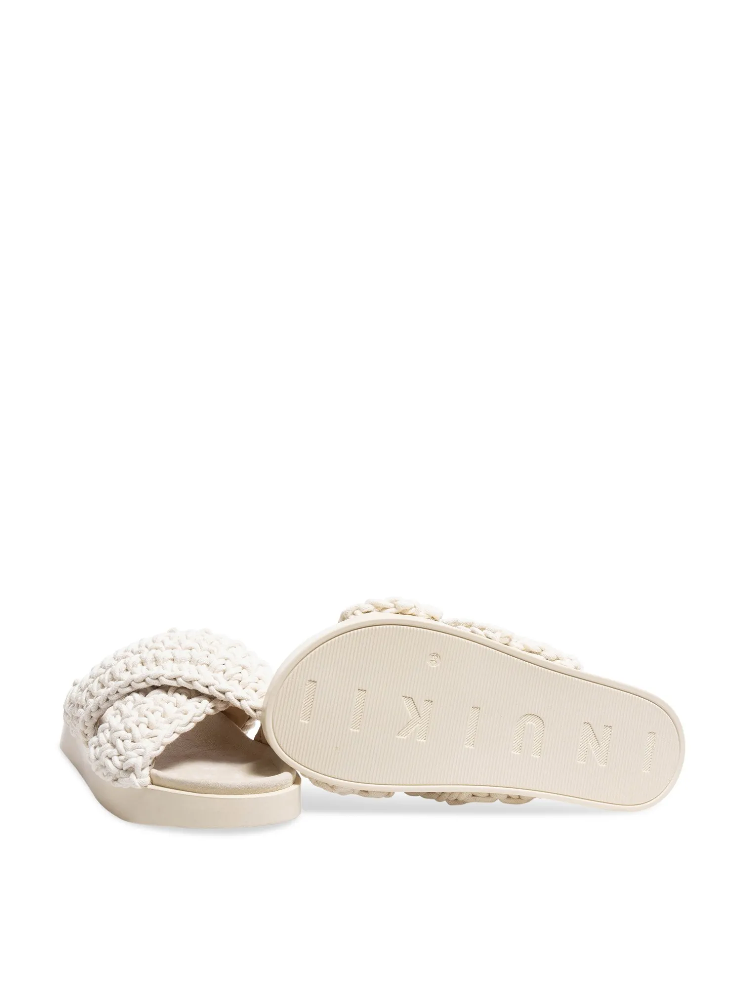 INUIKII SANDAL WOVEN WHITE