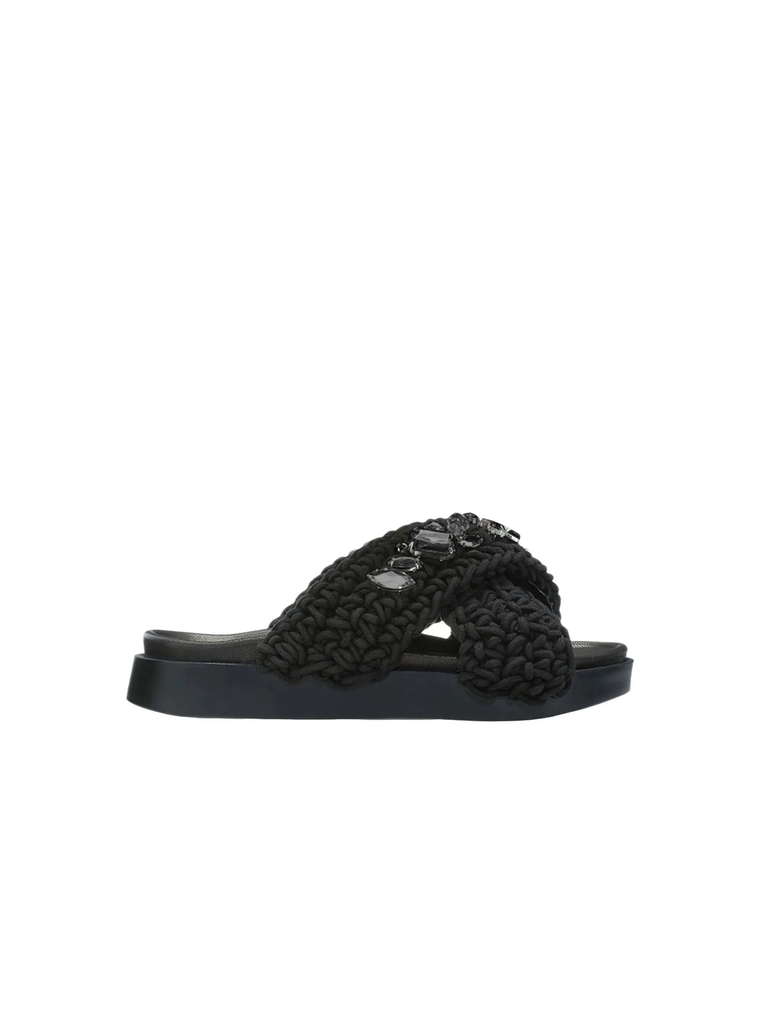 INUIKKI SANDAL WOVEN STONES TRUE SLIPPER BLACK