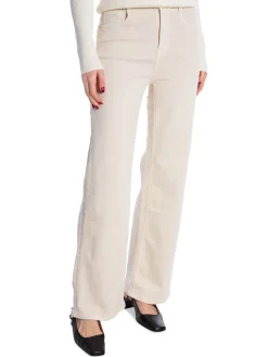 JEANS WIDE LEG STRETCH ECRU