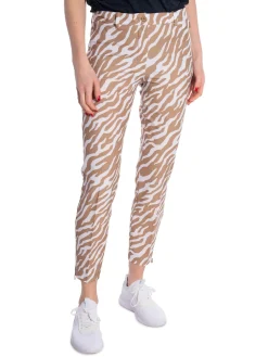 J.LINDEBERG PANTS PIA PRINT TOUR TIGER TIGERS EYE M