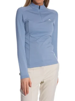 J.LINDEBERG SWEATER CINDY QUARTER ZIP MID LAYER RAIN WASHED