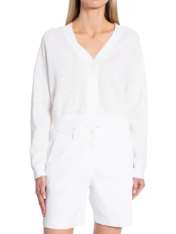 J.LINDEBERG SWEATER HANNA KNITTED CARDIGAN WHITE