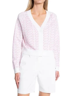 J.LINDEBERG SWEATER HANNA KNITTED CARDIGAN WHITE