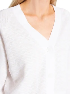 J.LINDEBERG SWEATER HANNA KNITTED CARDIGAN WHITE