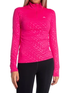 J.LINDEBERG SWEATER LAURYN DEBOSS MID LAYER PINK