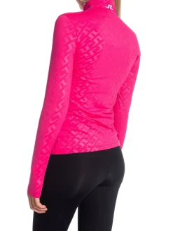 J.LINDEBERG SWEATER LAURYN DEBOSS MID LAYER PINK