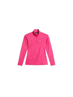 J.LINDEBERG SWEATER LAURYN DEBOSS MID LAYER PINK