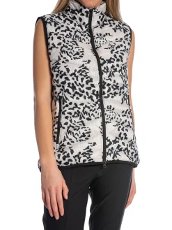 J.LINDEBERG VEST LARA LIGHT DOWN VEST PRINT SNAKE ROCK MOONBEAM M