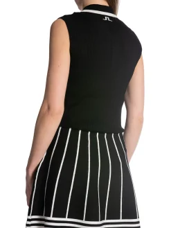 J.LINDEBERG VEST RAMONA KNITTED POLO SHIRT BLACK