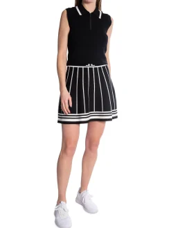 J.LINDEBERG VEST RAMONA KNITTED POLO SHIRT BLACK