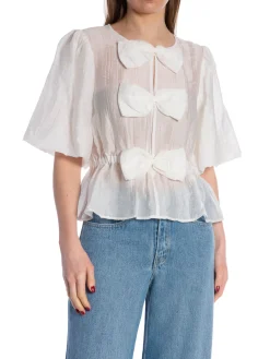 KAREN BY SIMONSEN BLOUSE UMAMI BRIGHT WHITE