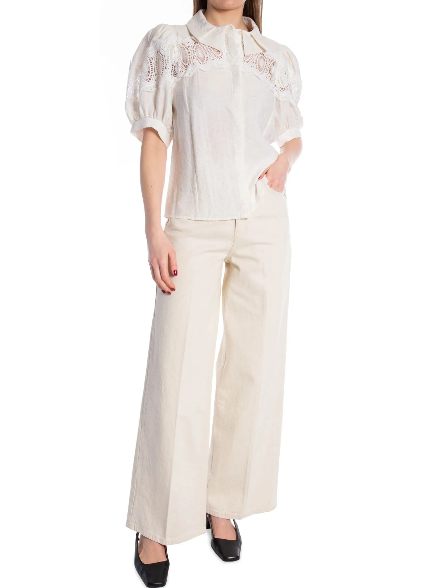 KAREN BY SIMONSEN BLOUSE URITH FROSTY EGRET