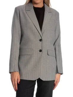 LEVETE ROOM BLAZER INFINITY 1 TAUPE GRAY CO