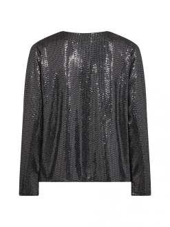 LEVETE ROOM BLOUSE EVELYN BLACK COMBI