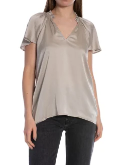 LEVETE ROOM BLOUSE HERA SILVER CLOUD