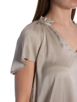 LEVETE ROOM BLOUSE HERA SILVER CLOUD