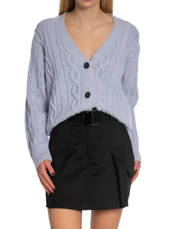 LEVETE ROOM CARDIGAN KALIMA 22 HEATHER BLUE