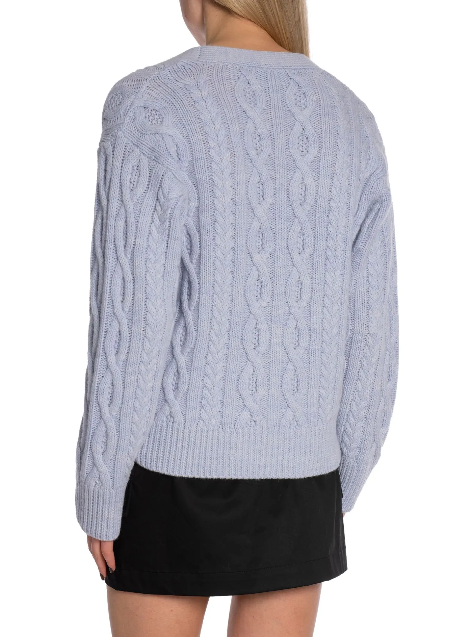 LEVETE ROOM CARDIGAN KALIMA 22 HEATHER BLUE
