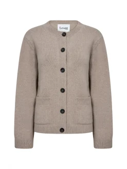 LEVETE ROOM CARDIGAN PERLE 9 DOVE MELANGE
