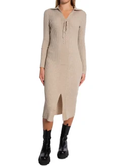 LEVETE ROOM DRESS DARIA PLAZA SAND MEL
