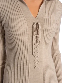 LEVETE ROOM DRESS DARIA PLAZA SAND MEL