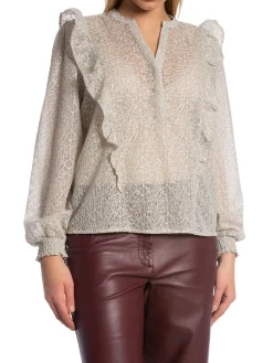 LEVETE ROOM SHIRT JERRIE 2 DOVE COMBINATION