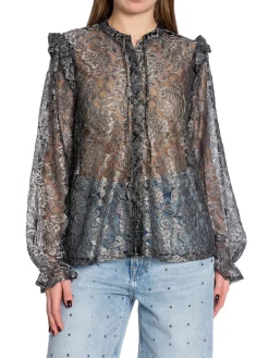 LEVETE ROOM SHIRT LR ELIZA BLACK COMBI