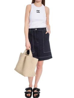 LEVETE ROOM SKIRT FREJA DARK NAVY