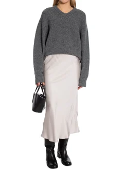 LEVETE ROOM SKIRT LE ESTEL SKIRT ICEY GREY