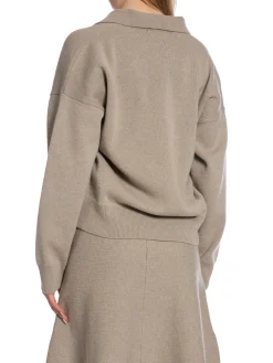 LEVETE ROOM SWEATER WINNI PLAZA TAUPE
