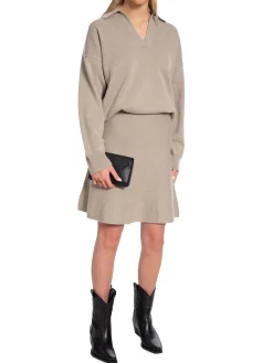 LEVETE ROOM SWEATER WINNI PLAZA TAUPE