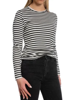 LEVETE ROOM TOP IKA BLACK/WHITE