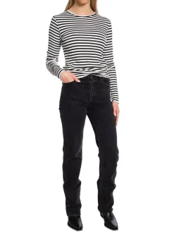 LEVETE ROOM TOP IKA BLACK/WHITE