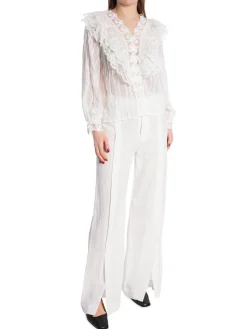 LILY MCBEE BLOUSE LACE WHITE