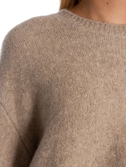 LISA YANG SWEATER HAZELLE SPECKLED SAND BOUCLÉ