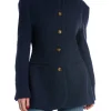 MALINA BLAZER CAROL FITTED ROUND DARK BLUE