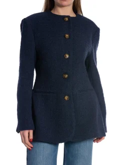 MALINA BLAZER CAROL FITTED ROUND DARK BLUE