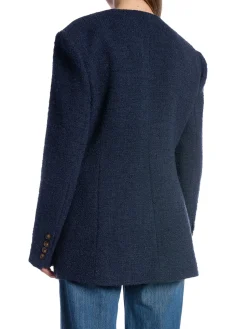 MALINA BLAZER CAROL FITTED ROUND DARK BLUE