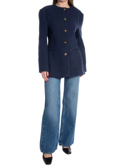 MALINA BLAZER CAROL FITTED ROUND DARK BLUE