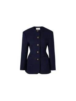 MALINA BLAZER CAROL FITTED ROUND DARK BLUE