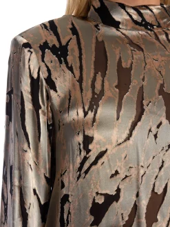 MALINA BLOUSE AWA SILK BLEND BUTTON BACK DUSK