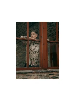 MALINA BLOUSE AWA SILK BLEND BUTTON BACK DUSK