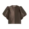 MALINA BLOUSE CLEO POUF SLEEVE CHOCOLATE