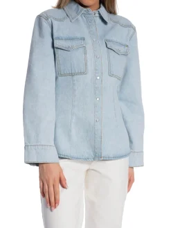 MALINA SHIRT ANTHEA FITTED WAIDT DENIM LIGHT BLUE WASH