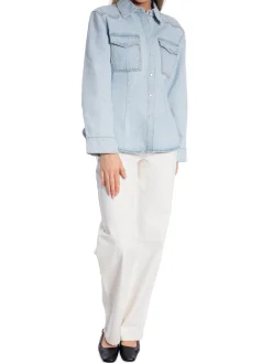 MALINA SHIRT ANTHEA FITTED WAIDT DENIM LIGHT BLUE WASH