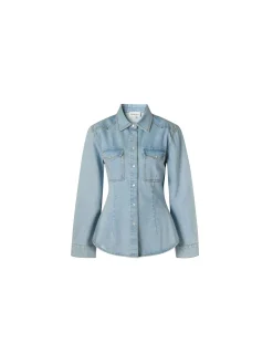MALINA SHIRT ANTHEA FITTED WAIDT DENIM LIGHT BLUE WASH