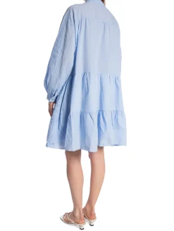 MAËLYS PARIS DRESS EMBROIDERED COTTON SKY BLUE