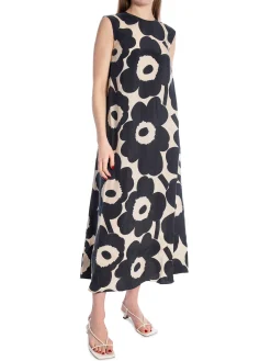 MARIMEKKO KLÄNNING MIGOT UNIKKO DARK GREY LIGHT BEIGE